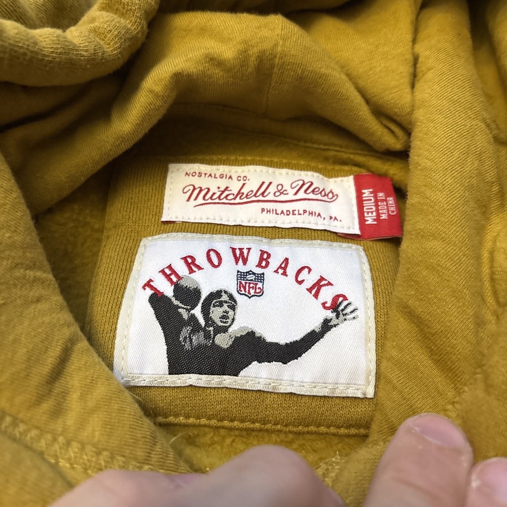 San Francisco 49ers Mitchell And Ness Throwbacks Coach Script Hoodie Size Medium - Picture 7 of 8